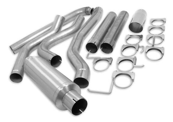 & TURBO BACK TRUCK FORCE DIESEL TRUCK Hooker's new big 4" diesel truck exhaust systems offer improved exhaust flow, lower back-pressure and a reduction in EGT.