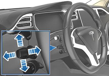 Steering Wheel Adjusting Position Adjust the steering wheel to the desired driving position by moving the control on the left side of the steering column.