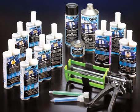 36 STRUCTURAL ADHESIVES AUTO LINE SPEEDGRIP STRUCTURAL ADHESIVES AUTO LINE Urethane formula bonds all materials FEATURES High strength structural bonding Various work times Minimal inventory handles
