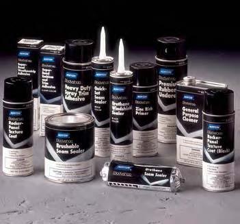 42 ADHESIVES AND SEALERS ADHESIVES ADHESIVES Ultra fast, high strength bond adhesives FEATURES High qualiy components Complete line Full line of joint and seam sealers BENEFITS Brush and spray