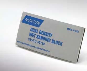 SANDING BLOCKS AND BOARDS 47 Dual Density Wet Sanding Block Because of the grabbing power of these blocks, no adhesive is required, simply wrap the paper around the block.