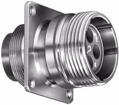 Class K Firewall Stainless Steel Military Class K Pyle FPK or FPL or FP5K Series MS27613-KXXTXX FPK-17( ) or FPL-17( ) or FP5K-17( ) Single Hole (D-Hole) Mounted Receptacle Threaded Coupling High