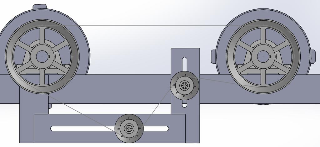 plate and motor. 3/8 washer and hex head screw are used to securely fasten the motor to the mounting and spacer plates. These components can be adjusted to assure that the shafts line up correctly.