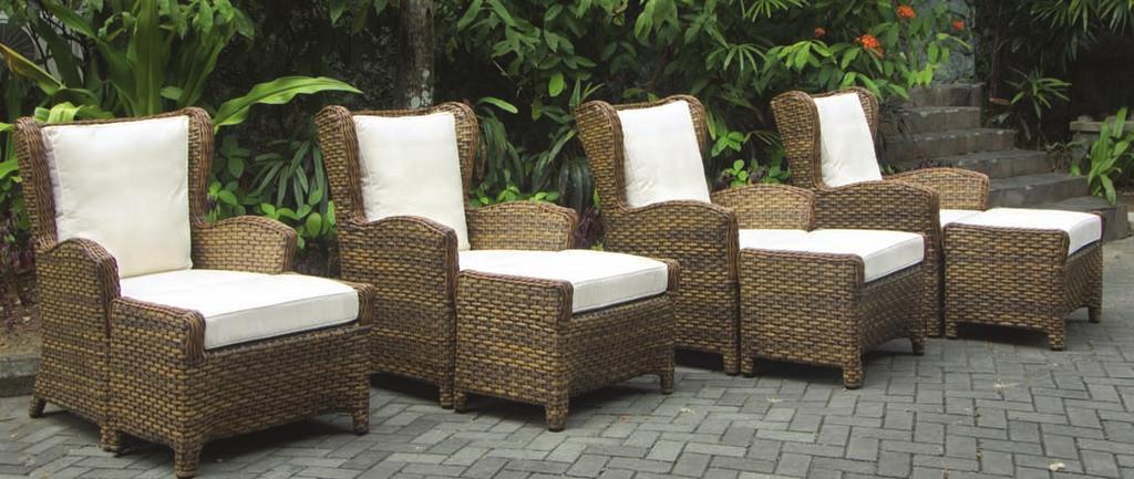 Various Collection Weave Flat Weave Coconut Bianca Lounge Chair MH-1518 H 107 cm x W 78 cm x D 88 cm H 42.