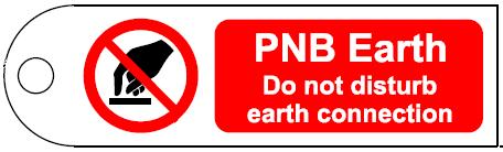 179 (21692B) 100mm x 25mm adhesive label PNB Earth Next to the cut-out EDS 07-0009.