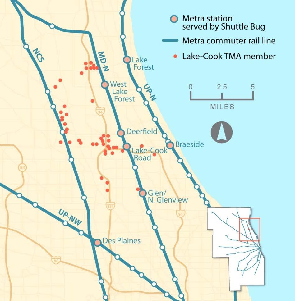 TMA of Lake-Cook Mission to improve employees commute to work in Cook & Lake Counties
