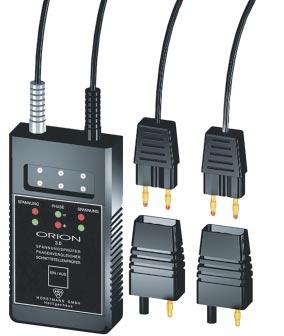 with CAPDIS-S LRM and HR systems With voltage indicator according to IEC 6-5 and VDE 068 Part 5 Verification of safe isolation from supply phase by phase by insertion in each socket pair Indicator