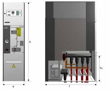 MV switchgear for cpg.0 & cpg.1 Configuration Dimensions Cubicle structure Internal Arc IAC 25 ka 1 s Gas cubicle IAC 31.