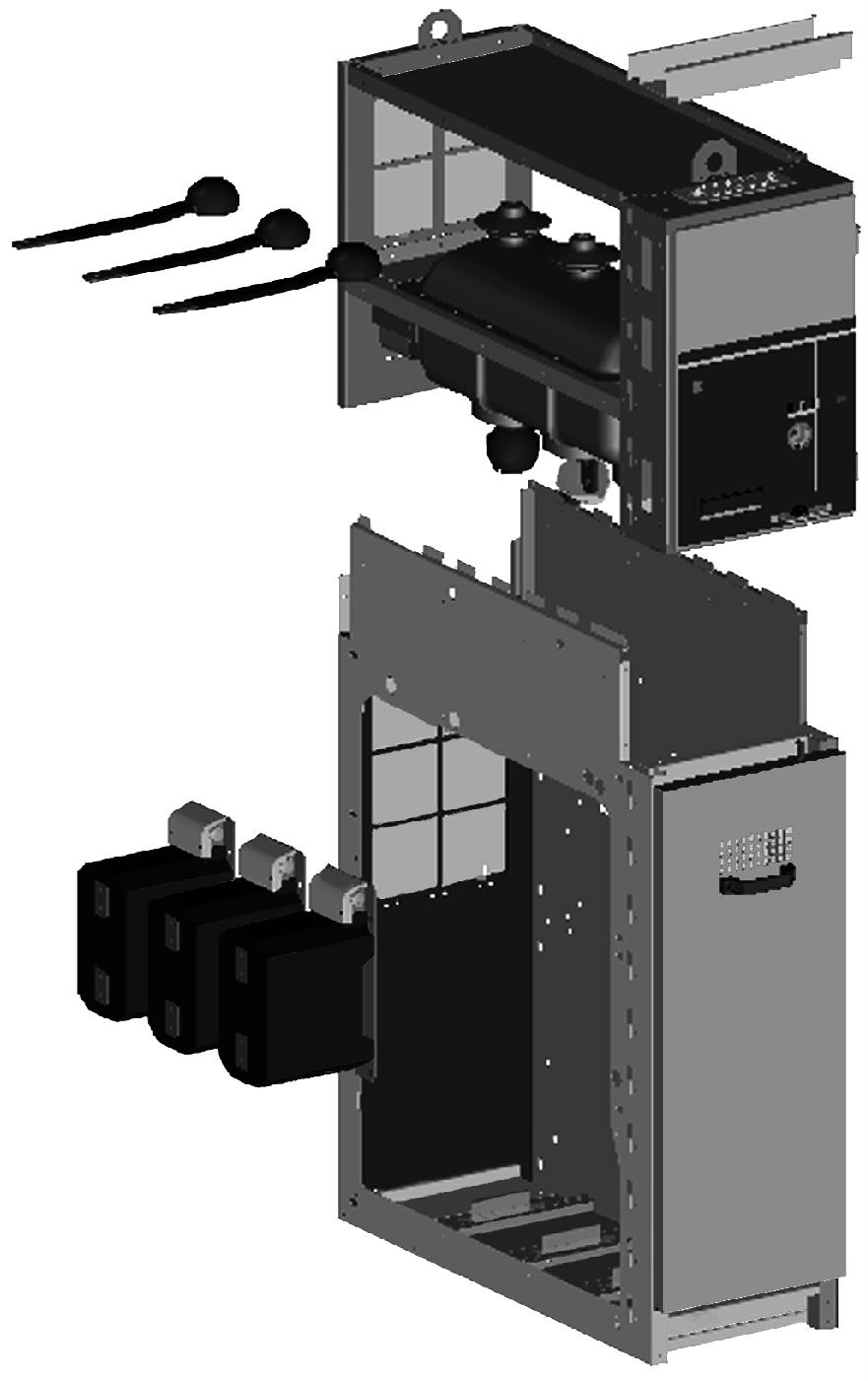 3. Switchgear Construction Primary part 1 2 1 Top unit - 3-position switch disconnector SFG - Operating mechanism with mechanical position indication - Enclosure of busbar compartment - Integrated