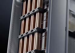 Distribution busbar section The distribution busbar section with a vertically routed distribution busbar system can only be fitted with a distribution busbar system of an identical design to the main