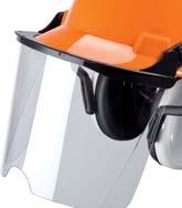 retroreflective) helmet mounted hearing protection, with the