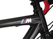Its unmistakable frame design with an anthracite-coloured carbon finish and the BMW M logo on the top tube are also reminiscent of the BMW M vehicles.