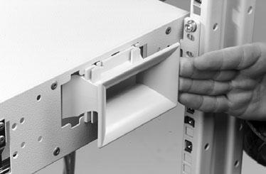 4 Determine the position of the shelf (see rack installation instruction).