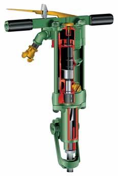 SULLAIR DRILLS ARE DESIGNED FOR PERFOR DEAD MAN HANDLE, VARIABLE DRILLING SPEEDS, ONE CONTROL FOR DRILLING AND BLOWING, FEWER PARTS FOR LESS MAINTENANCE SULLAIR DRILLS ARE DESIGNED TO PROVIDE
