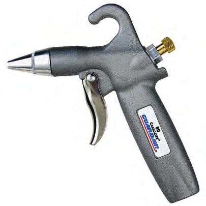 Whisper Jet Safety Air Gun First safety air gun to incorporate exclusive Whisper Jet nozzle technology to reduce air gun noise. Solid conical tip prevents blockage of nozzle.