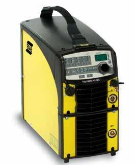 Caddy TIG 2200i AC/DC TIG AC/DC welding Developed for durability The Caddy are equipped with large OKC 50 welding current connections to withstand heavy loads.