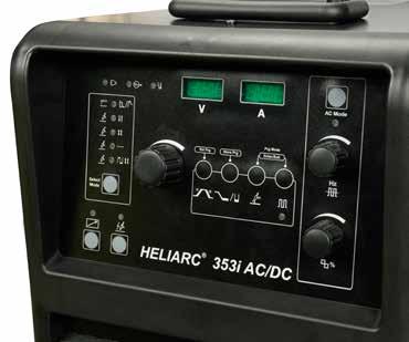 Heliarc 283i and 353i AC/DC For demanding TIG welding applications High quality AC/DC TIG & MMA welding The new Heliarc power sources have everything you need for advanced AC/DC TIG welding of