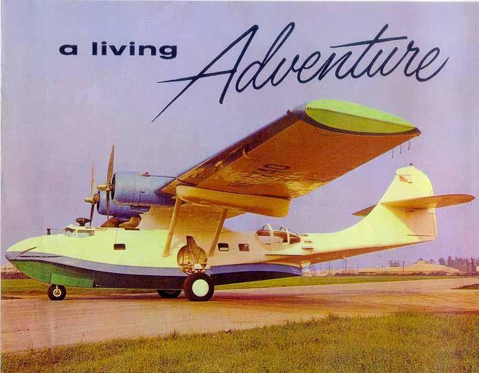 OFF DUTY: CIVILIAN CATS The Chartreuse Goose. As shown here, Landseaire models could carry two dinghies under the wings. The versatility of the PBY amphibians couldn t stay unnoticed for long.