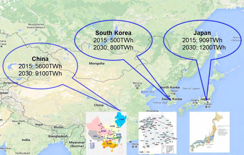 2. Interconnection Overview The majority electricity demand of Northeast Asia is in
