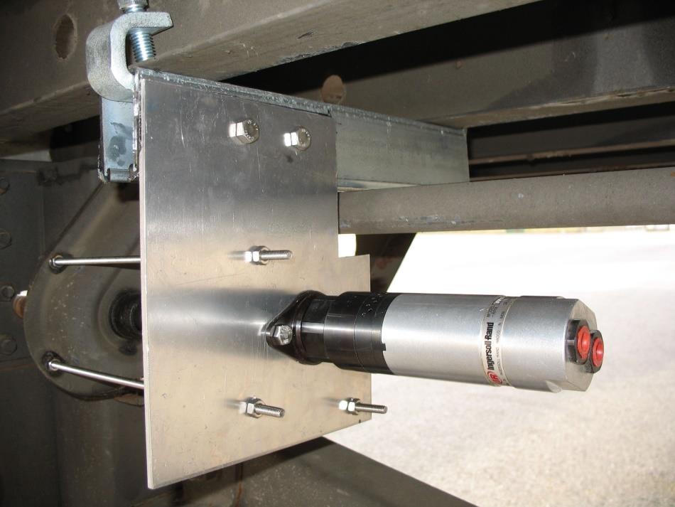 be cut). Secure the channel section with the beam clamps, to outer edge of each beam.