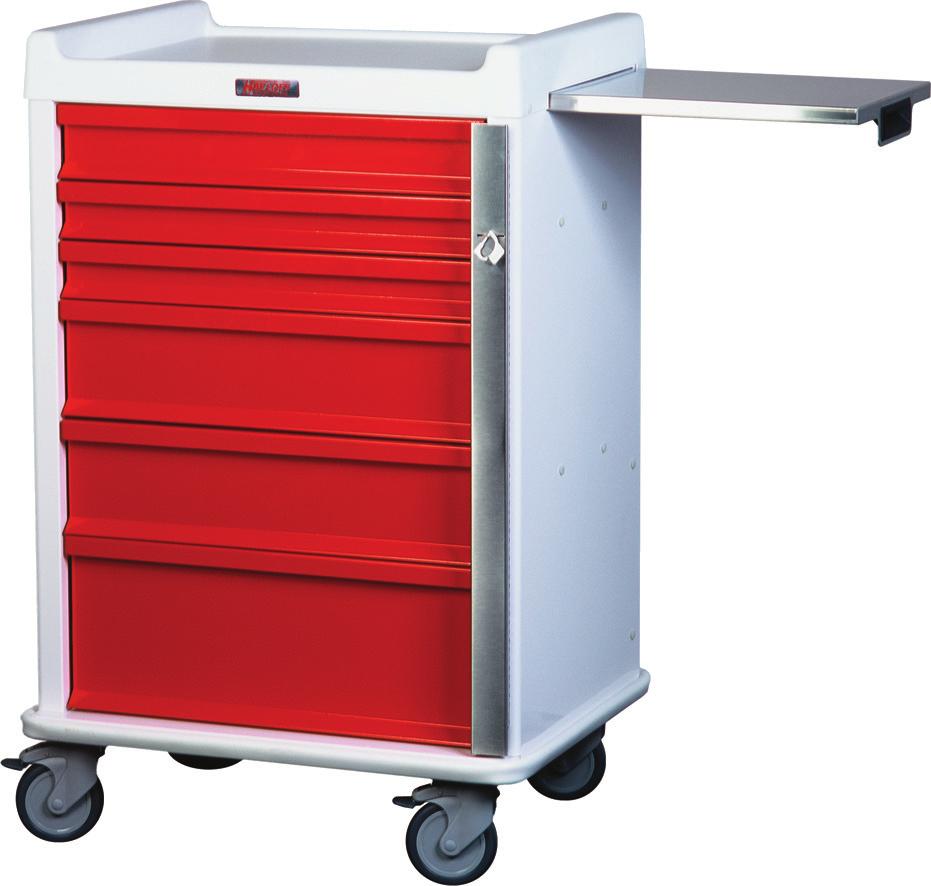 MRI Room Accessories Medication Carts All Carts Feature: Aluminum Replaceable Plastic Top Stainless Steel Pull-Out Shelf Ball Bearing