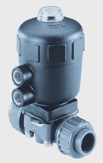 Piston-operated diaphragm valves, Actuator sizes 40 125 mm, Diameter DN8 DN65 Kolbengesteuerte Membranventile, Antriebsgrößen 40 125 mm, Nennweiten DN8 DN65