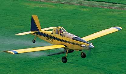 The AT-602 can do a thousand acres in the morning, saving three loads over a smaller plane, and leave time in the afternoon for other jobs.