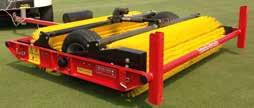 rotating brush, that decompacts the infill along the hard to reach sides and edges of the field.
