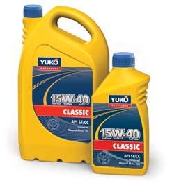 MOTOR OILS FOR PASSENGER TRANSPORT DYNAMIC 10W-40 Universal motor oil with high content of synthetic components CLASSIC 15W-40 Universal all-season motor oil based on mineral oil 1L 4L 5L Intended