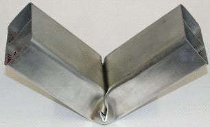 Figure 4. Double-chamber aluminum profile subjected to severe three-point bending.