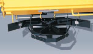 The spreader has quick disconnect mounting so the trough can be easily removed. The unit won t interfere with the operation of the tailgate or dump body.
