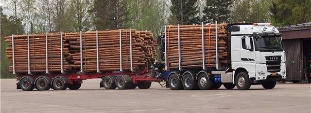 Timber truck Modern version 9-axles 76t