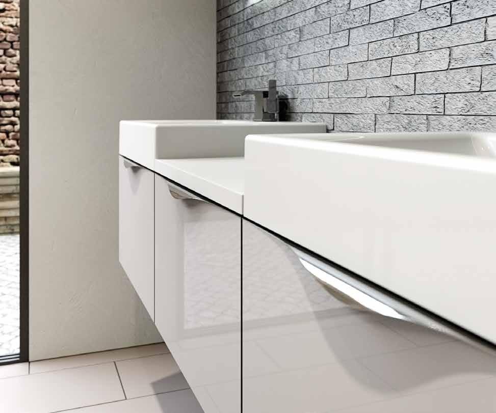 INTRODUCING INLINE The Inline handle trim takes the form of a wave, creating a contemporary finish to your bathroom.