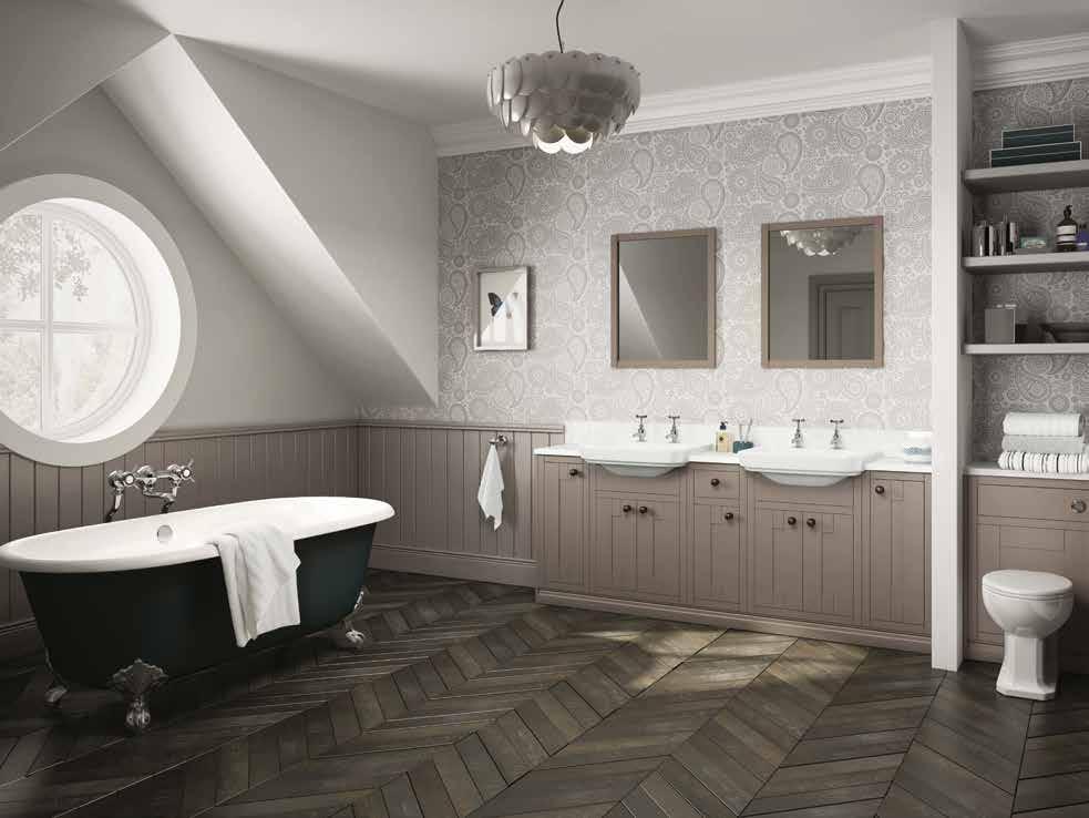 INTRODUCING NAPLES The in-frame painted collection of Naples combines heritage with elegance for a truly unique bathroom setting.