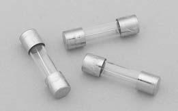 5 x 20mm Fuses S500 Series, Fast-Acting, Glass Tube Fast-acting, low breaking capacity Optional axial leads available 5 x 20mm physical size Glass tube with silver-plated (32-125mA) and nickel-plated