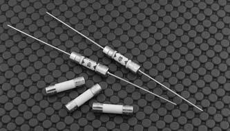 5 x 20mm Fuses S505 Series, Time-Delay, Ceramic Tube Time-delay, high breaking capacity Optional axial leads available Ceramic tube, silver-plated endcap construction (500mA-800mA), nickel-plated