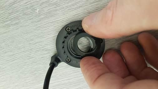 the sensor itself, two rubber