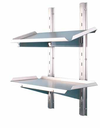 All wall shelving has a weight capacity of 75kg for every 1000mm in length depending on wall fixings.