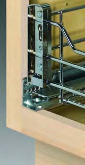 PULL-OUT BASKETS For Faceframe Cabinets: A: Behind hinged door version B: With front attachment brackets Full Extension Drawer slides included with E-Z-Close Dampening System 110 lbs.