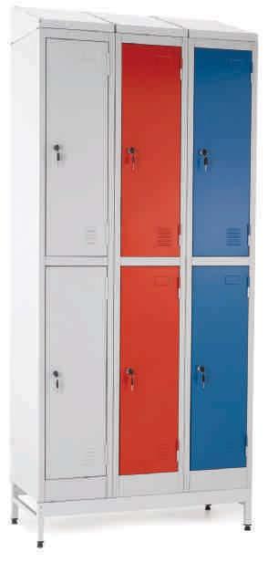 Atlas Sloping Tops > Designed to prevent items being left on top of lockers.