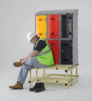 yellow or green doors > Very strong hinge that can withstand 3200N of pressure (327kg) before breaking > Label position on all door sizes > Easily stacked and nested with marked fixing