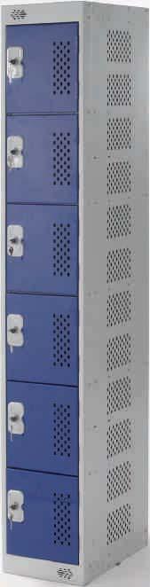> Secure, easy and safe > Fully portable as a single unit > Ideal for use in site cabins and building sites > All doors are independently earthed to the locker body Each compartment is fitted with