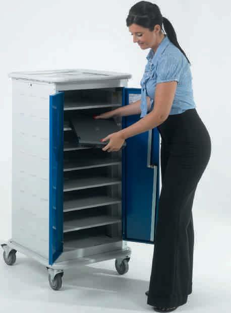 Secure Laptop Charging Trolleys Laptop Charging Trolleys As laptops increasingly need to be moved from room to room, this range of cost effective trolleys provide mobile charging facilities for