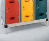 Plastic Locker Seats and Stands Bench Seats and Stands allow access for floor cleaning and provide added comfort and convenience