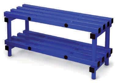 Plastic Cloakroom Benches Waterproof and economic alternative to steel and timber Attractive and durable benches in 3 bright colours Cream, Blue or Red.