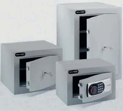 Safes and High Security Cabinets Silver Mini Vault Smaller safes for the safekeeping of documents, cash, laptops etc.
