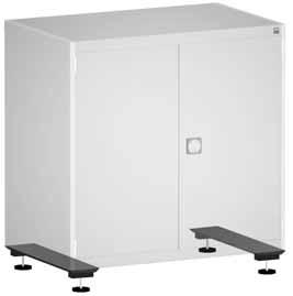for system cupboards bott cubio Height Adjustable Plinth Suitable for all system widths cross members for mounting on the cupboard base Height: 00 4 adjustable feet with -5/+0 adjustment range Can be