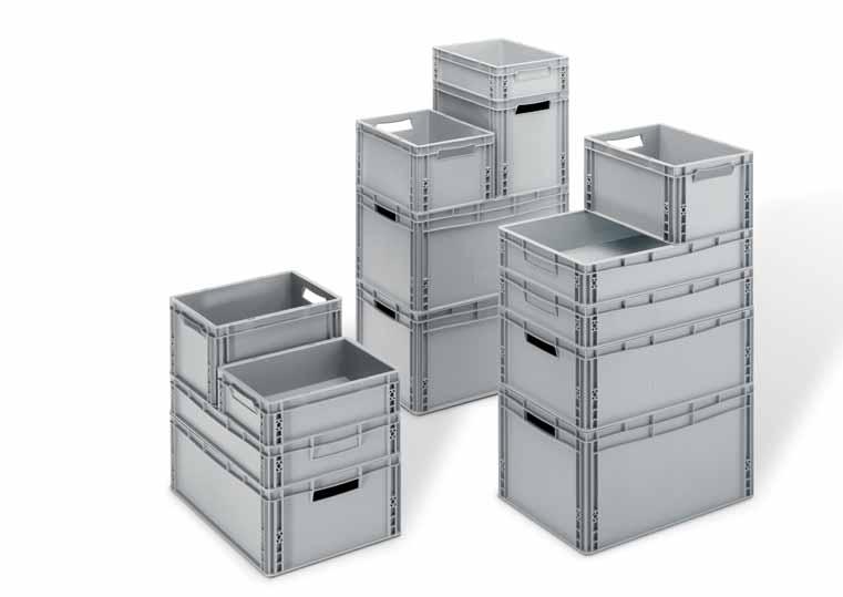 for system cupboards bott cubio Euroboxes Boxes suitable for standard Europallet sizes For every kind of need in the warehouse, on the production line and in logistics Straight sides combine maximum