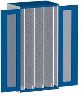 System Width 050 bott cubio System with Vertical Sliding Panel 4 Hinged doors with window Sliding panels with perforation D W H H B 36,5 B B B3 B4 B5 Spacing between panels in B B3