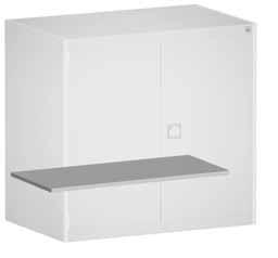 for system cupboards bott cubio Shelves Two support brackets for mounting on a 5 pitch Load capacity: 00 kg from width 300 = 60 kg Finish: zinc plated for system width 400 55 for system depth/ usable